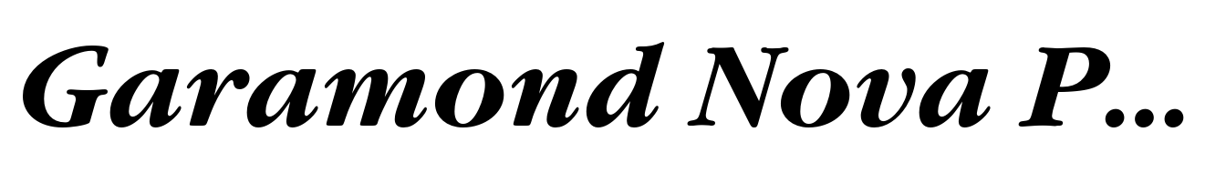 Garamond Nova Pro Bold Italic